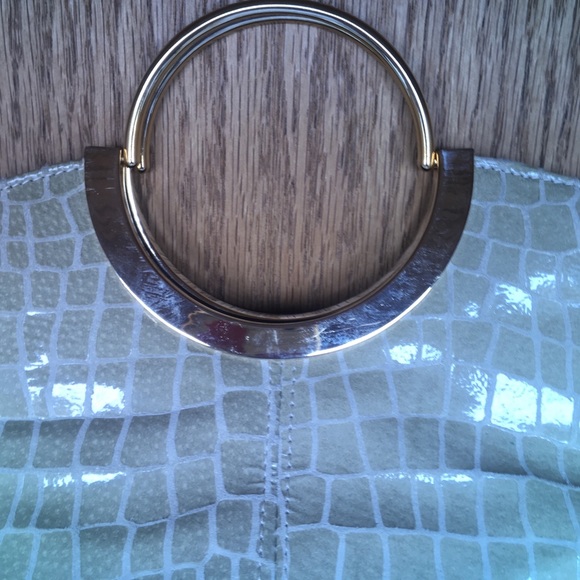 Vintage alligator print leather handbag - Picture 6 of 10